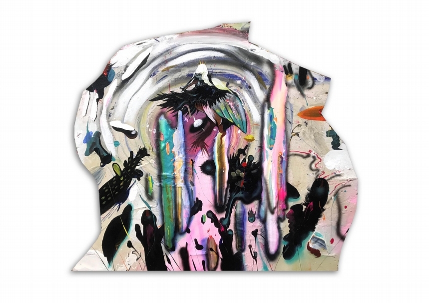 陳昱凱《方向》，木板、壓克力、樹脂、環氧樹脂、碳酸鈣，76 x 85 x 2 cm，2020。（藝術家提供）