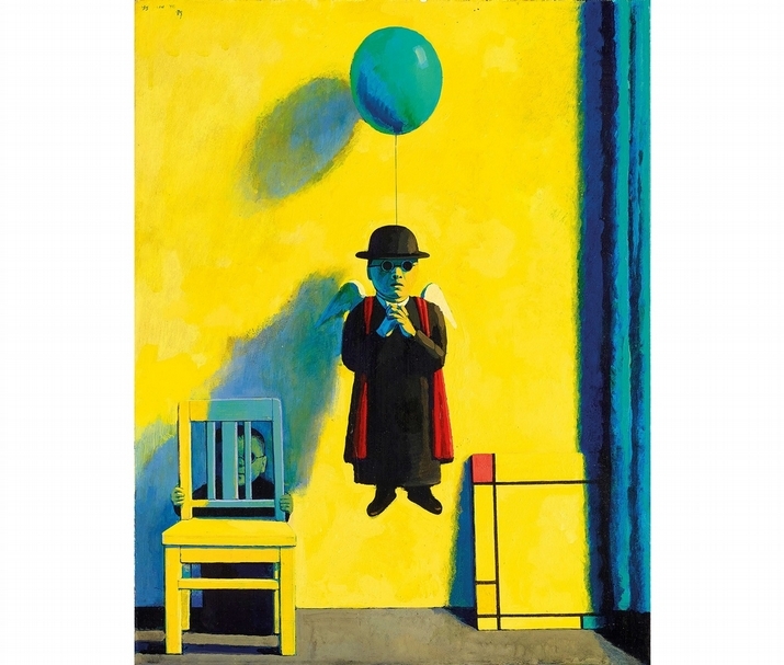 劉野，《紅，黃，藍的構圖》，1995，預估價：400萬-600萬港元。（© Christie’s）
