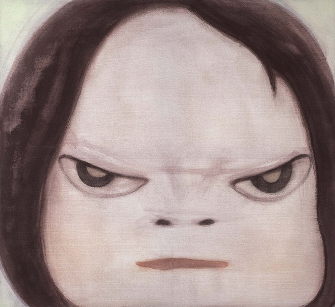 奈良美智│知慧熱 壓克力、畫布 110 x 120.2cm 1999 富藝斯提供