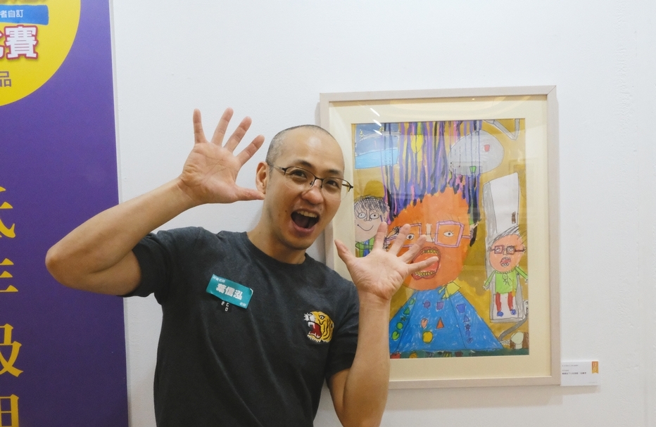 「畫作能看到小朋友想表達的故事，想到他們開心創作的樣子，覺得好幸福！」阿咧老師說。