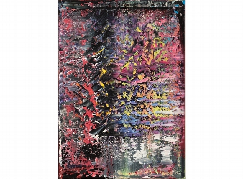 佳士得「ONE：現當代全球聯合夜拍」中的李斯特（Gerhard Richter）《霜（I）》，以6800萬落槌，超過7920萬成交。（© Christie’s）