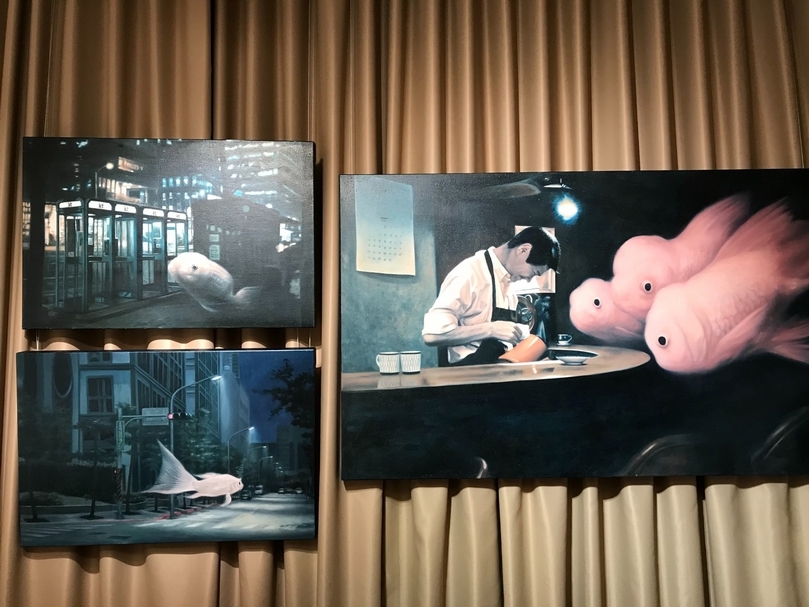 99度藝術中心展出藝術家林仲威的系列之作。（本刊資料室）