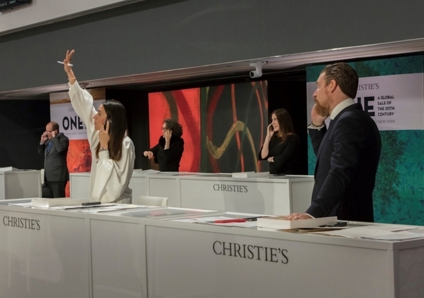 佳士得「ONE：全球聯合夜拍」紐約拍場。（© Christie’s）