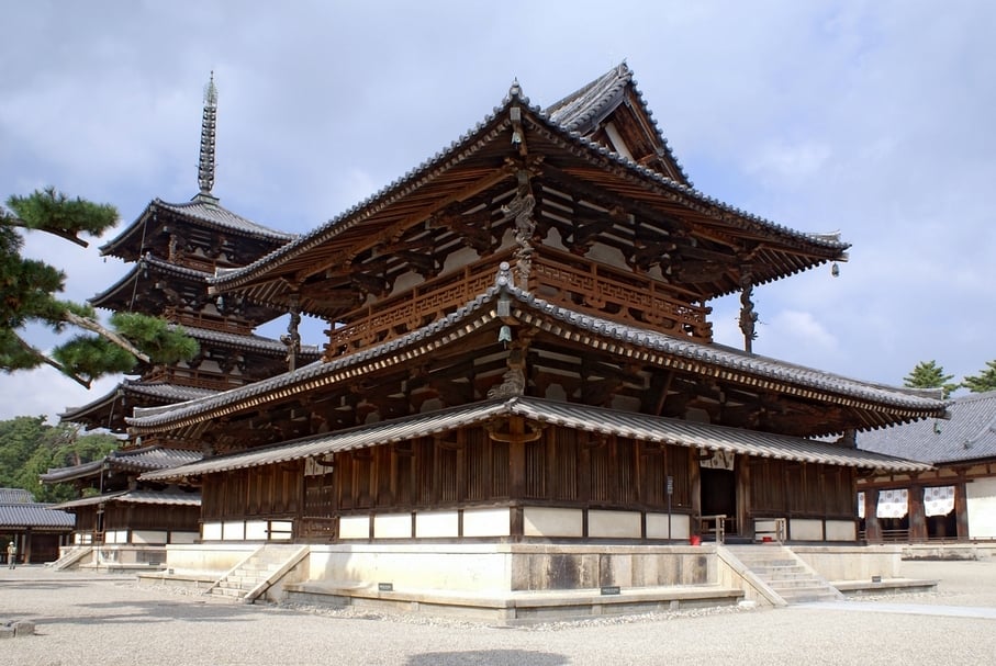 奈良法隆寺金堂。（圖片來源：維基百科）