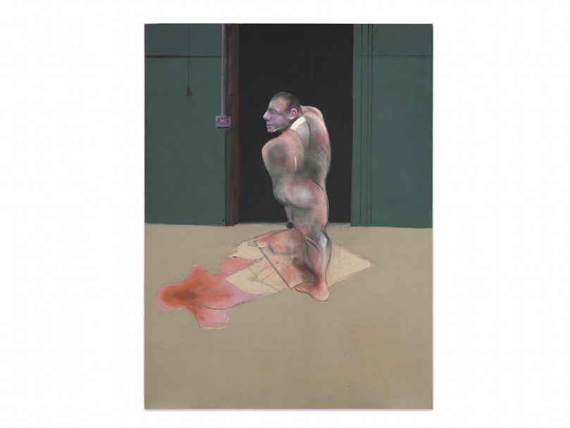 法蘭西斯．培根（Francis Bacon）《約翰・愛德華肖像習作》（Study for Portrait of John Edwards），198 x 147.5 cm，1986。（倫敦蘇富比提供）