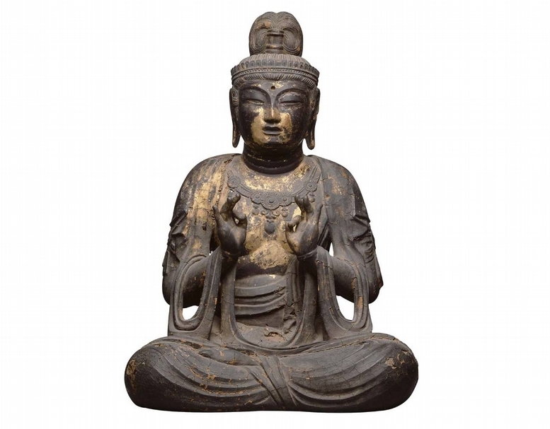 圖4 奈良時代770－780年間〈坐姿菩薩像〉，館藏編號1962.356。（©The Art Institute of Chicago）