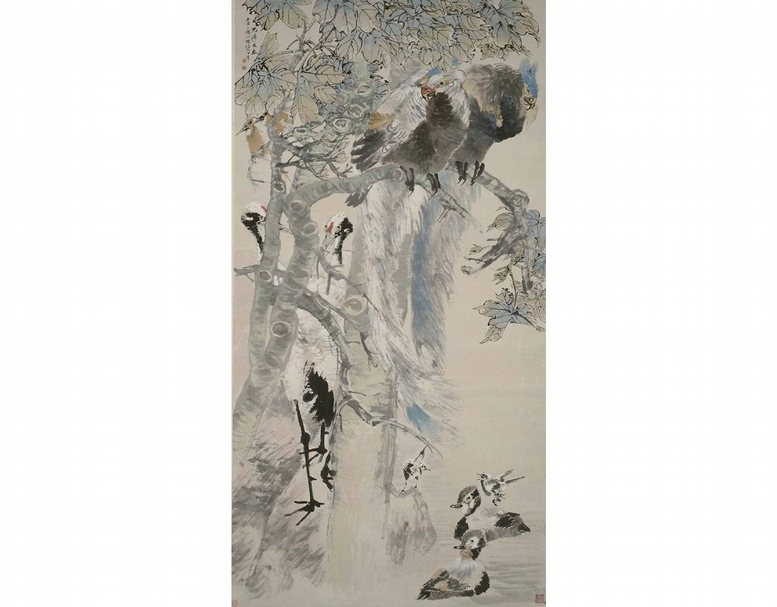 圖19 清任伯年1895年作〈五倫圖〉，館藏編號1943.133。（©The Art Institute of Chicago）
