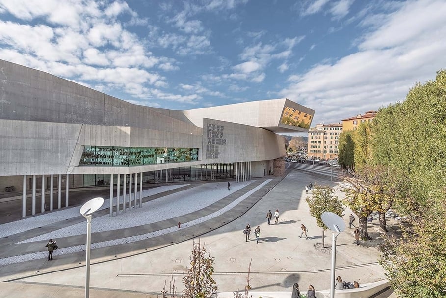 羅馬國立二十一世紀藝術博物館(MAXXI)建築外觀。(羅馬國立二十一世紀藝術博物館提供,攝影/Francesco Radino)