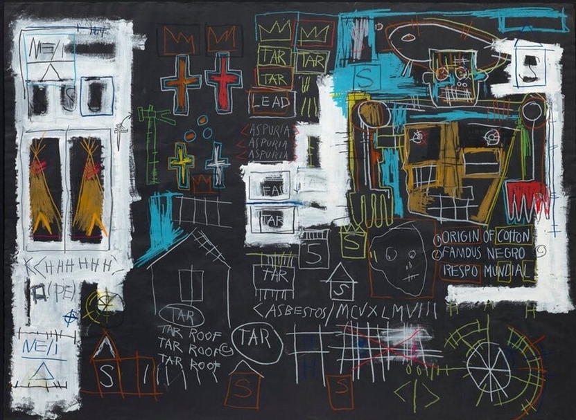 巴斯奇亞（Jean-Michel Basquiat）1982年創作的《無題》（Untitled），成為Fair Warning上架以來的最高成交紀錄。（© Fair Warning APP）