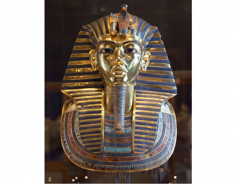 圖坦卡門（Tutankhamun）的黃金面具。（圖片來源：維基百科）