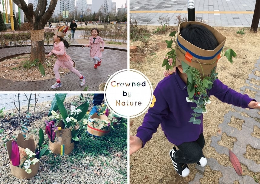 韓國高陽兒童博物館「Crowned by Nature」活動。（林宇儂提供）