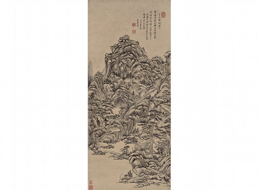 保利香港清王原祁〈仿黃鶴山樵山水〉，成交價613萬港元。