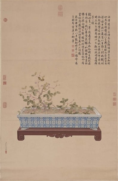 傍花村裡坐團樂，從「百卉清供──瓶花與盆景畫特展」看千年花事| 典藏