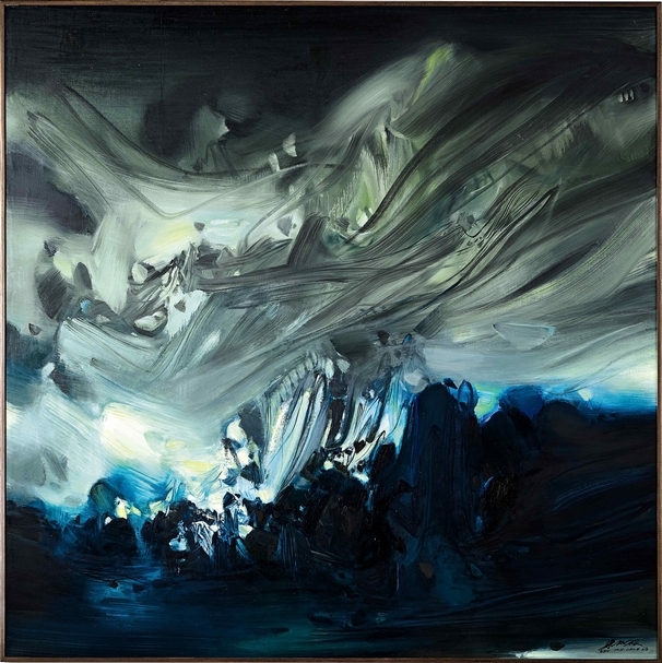 朱德群《第 312 號構圖》，油彩、畫布，200×200 cm，1969年，估價3,700萬至4,700萬港元。（© Sotheby’s）