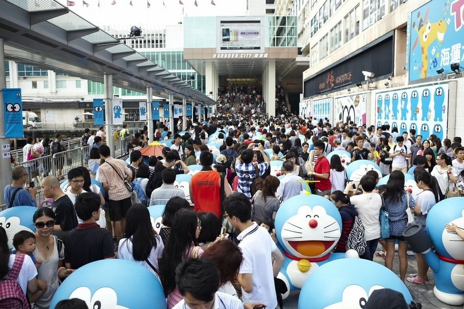 2014年香港「多啦A夢誕生前100年祭」現場。(© AllRightsReserved)