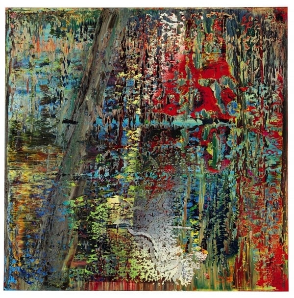 傑哈德・李希特（Gerhard Richter）《抽象畫（649-2）》（1987）以2億1,463萬港元成交，締造西方藝術品在亞洲最高成交價。（蘇富比提供）