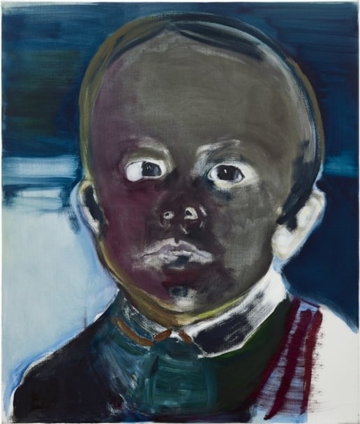 瑪琳．杜馬斯（Marlene Dumas）首登亞洲拍場便創下不俗成績，作品《嬰兒（2）》以2437.5萬港元順利易手。（蘇富比提供）