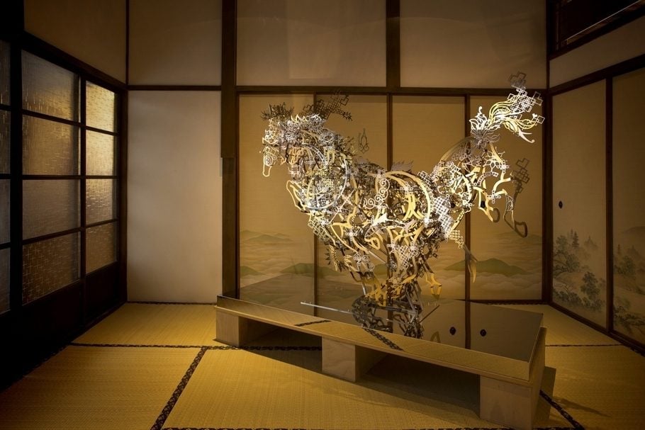 席時斌《象徵與躍動之馬》,135x183x76cm 。(索卡藝術中心提供)