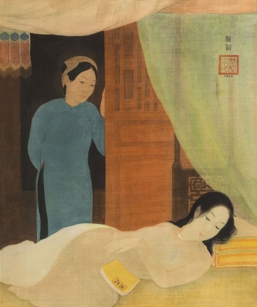 梅忠恕《沉睡》（1938）2019年於佳士得以250萬港元成交。（佳士得提供）