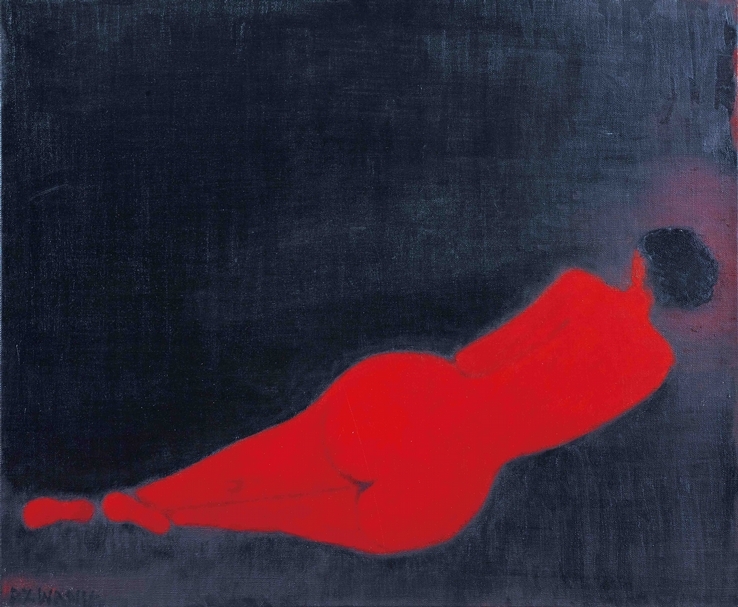 王攀元《長相思》,油彩、畫布,50×60.5cm,1997。(景薰樓提供)