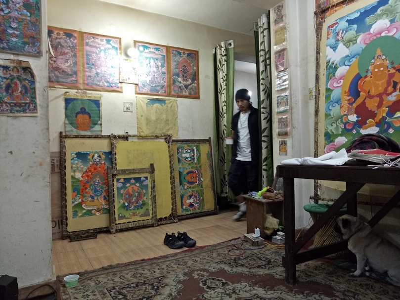Tenzin的工作室。（李奎壁提供，攝於爪吉哇蠟，2019）