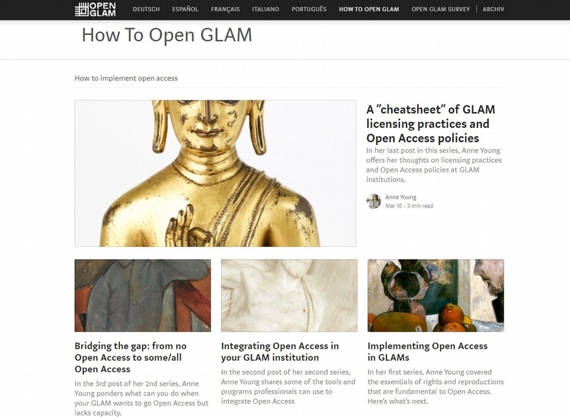 How To Open GLAM。(圖片擷取自Open GLAM的Medium網頁)