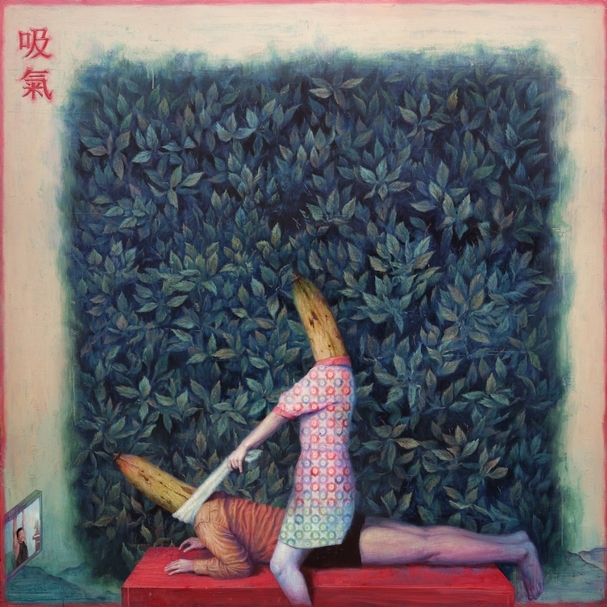林世雍《一吸一呼的似動》, 壓克力顏料、畫布,150×150cm,2020。(大象藝術空間館提供)