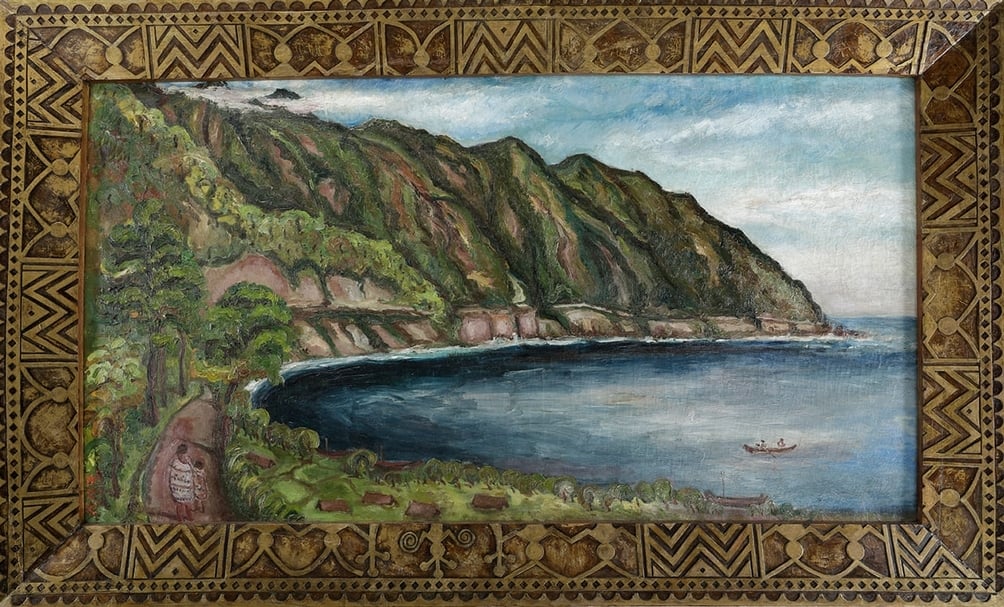 陳澄波,《東台灣臨海通路》69.5 x 130.5cm,油彩、畫布,1930,山口縣防府市收藏。(北師美術館提供)