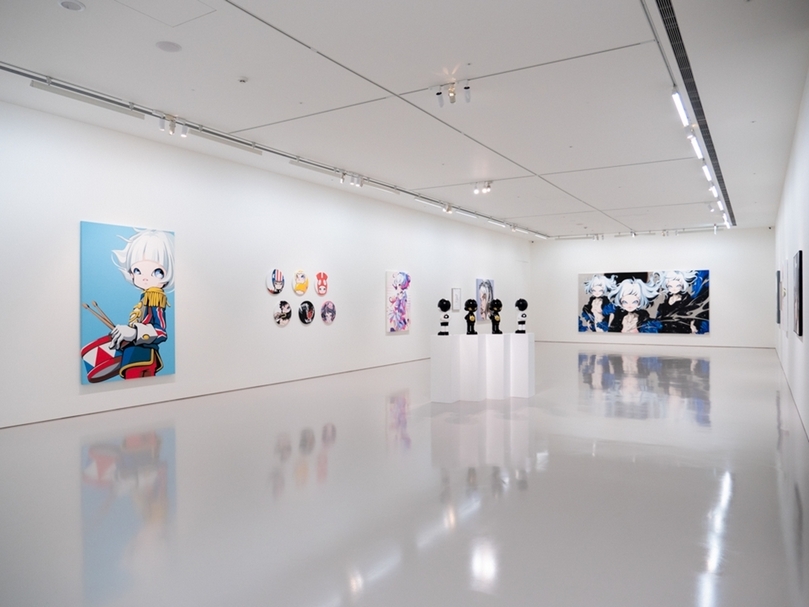 2020年誠品畫廊「松浦浩之：SUPER ACRYLIC SKIN—Quiet World」展覽現場。（誠品畫廊提供）