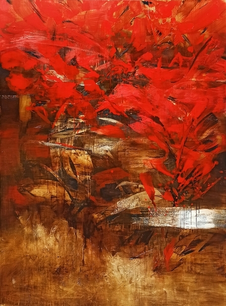 周宸《庚子孟夏十五》，油彩畫布，194 x 145cm，2020。（陳氏藝術 Chens Art 提供）