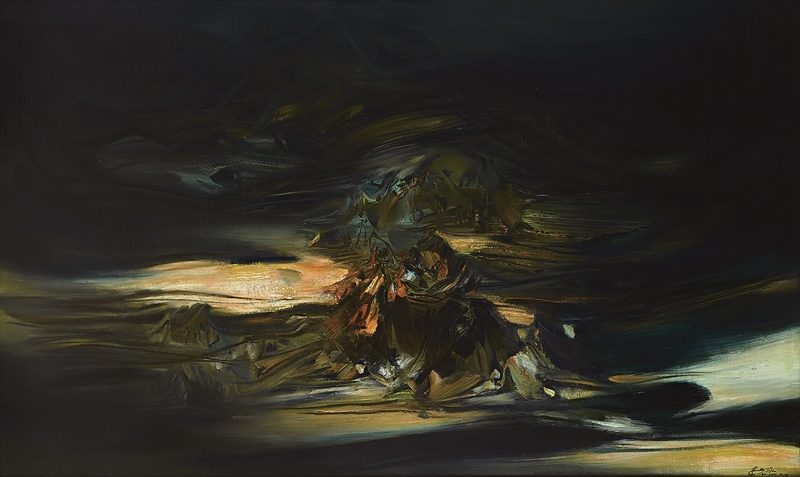 朱德群《Composition abstraite》．油畫．146×245 cm．1970-1971。圖／德薩畫廊