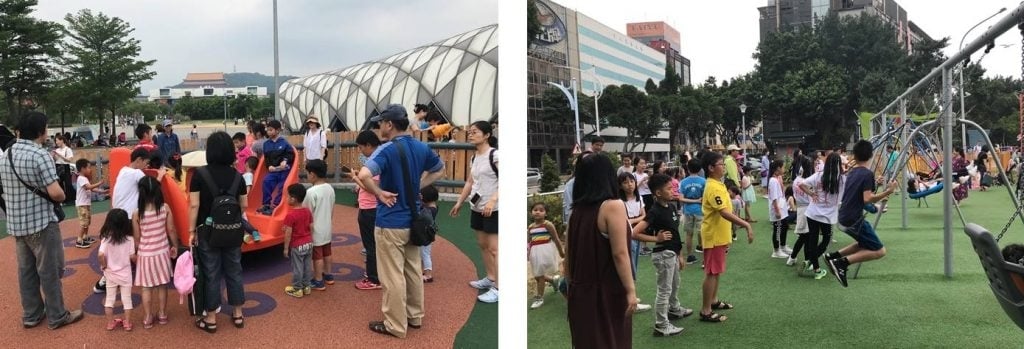 新建遊戲場的排隊人潮 (照片來源：zining)