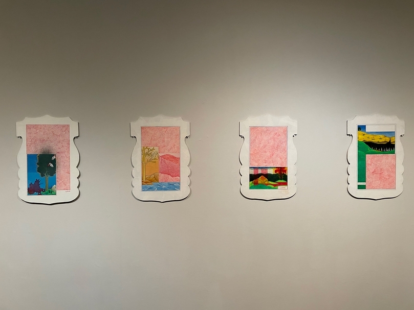 拉吉遜．查內施（Rajnish Chhanesh），「Painfully Beautiful」系列，墨水、紙張裱貼於木板，18 x 12 Inch／張，2019-2020。（福利社提供）