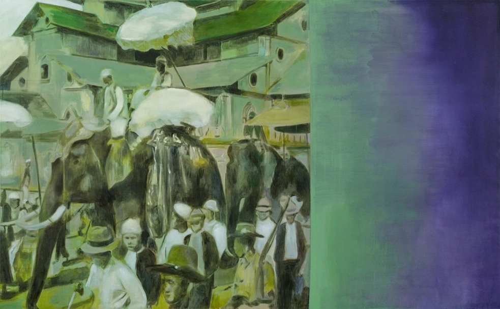TKG+參與今年ART021線上「PLATFORM」單元，圖片為：薩望翁．雍維《X04（撣族景棟王子）》，油彩、麻布，153x248cm，2020。（TKG+提供）