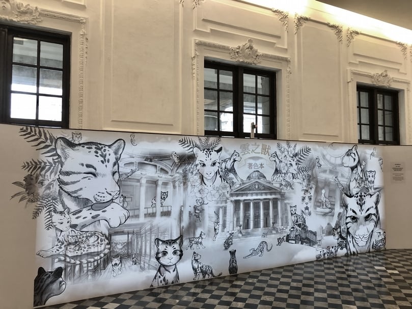 「雲之獸著色本」多媒體互動裝置，讓觀眾觸摸展版上的漫畫線稿時，透過感應即可彩繪上色，體驗漫畫家的創作情境！