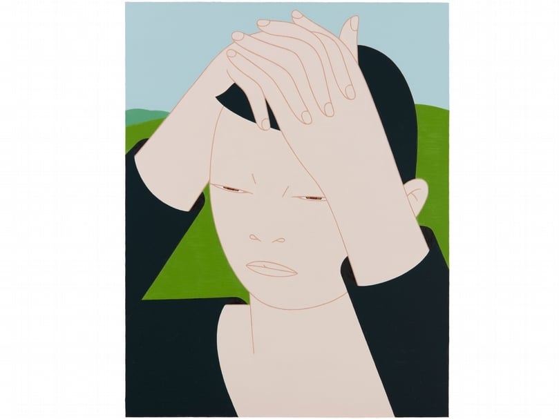 邊䧺必《SOMEONE(01)》，布面油畫，77 x 60 cm， 2019。（ONE ART Taipei提供）