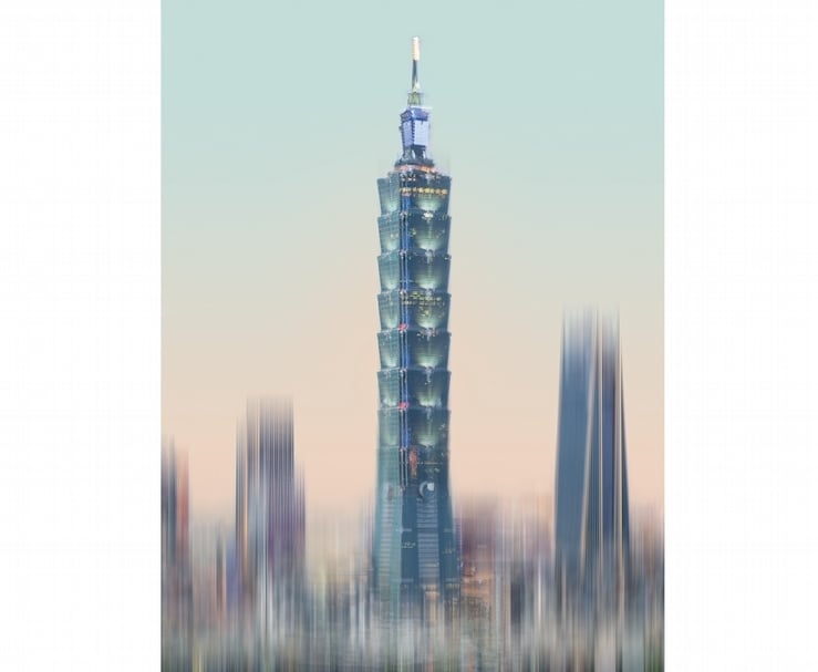 林育良《表裡之城》，壓克力玻璃框，80 x 60 cm， 2020。（ONE ART Taipei 提供）
