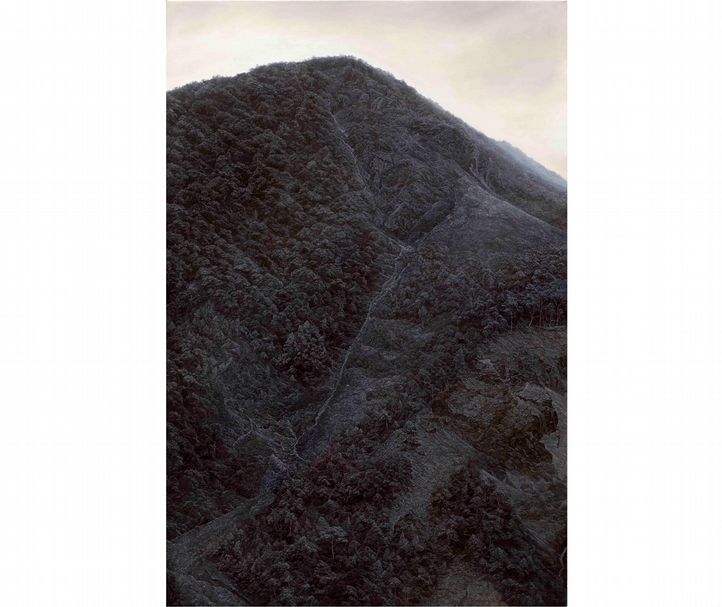 2020啟川獎首獎，楊奕軒《履山》油畫。（陳啟川先生文教基金會提供）
