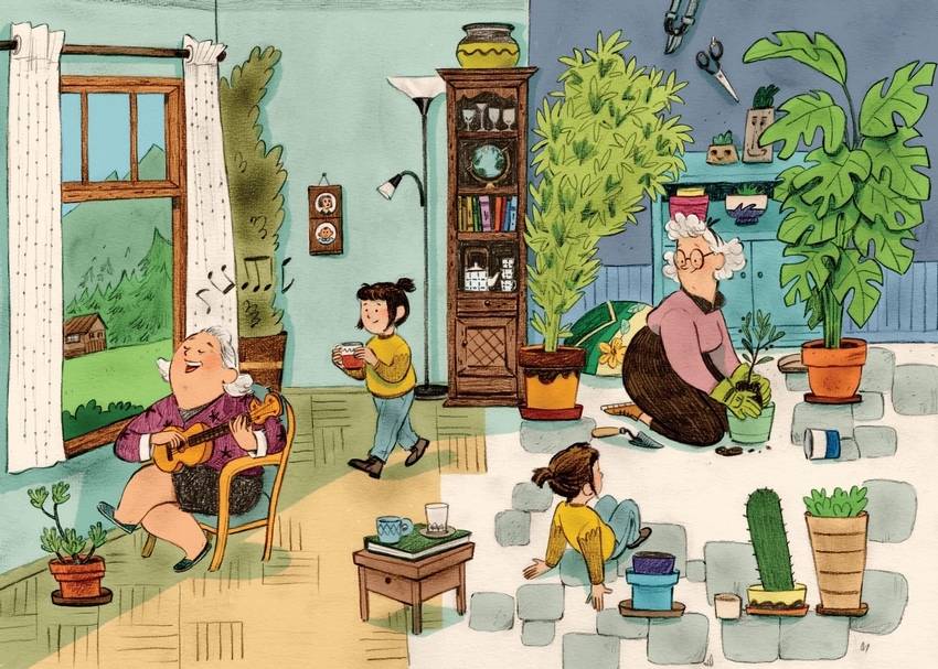 Sònia Albert 是來自西班牙的插畫家，在就讀研究所前她已累積了多年在出版業繪製童書和角色設計，以及在漫畫工作室的經驗，因此，她的作品中總是充滿著細膩刻畫的人物，有豐富的肢體動作和表情。（圖片來源：插畫家們，台灣集合！Facebook粉專）