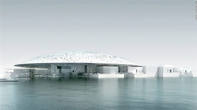 阿布達比羅浮宮（Louvre Abu Dhabi）模擬圖。圖／本刊資料室