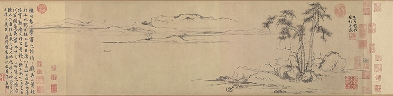 圖9 元趙孟頫〈雙松平遠〉，美國大都會藝術博物館藏。圖∣廖堯震