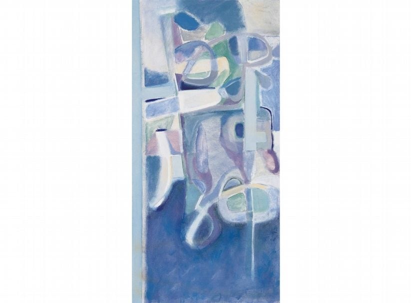 王陳靜文 天人合一 169x120cm 油畫 1978年 墨海樓國際藝術研究機構提供