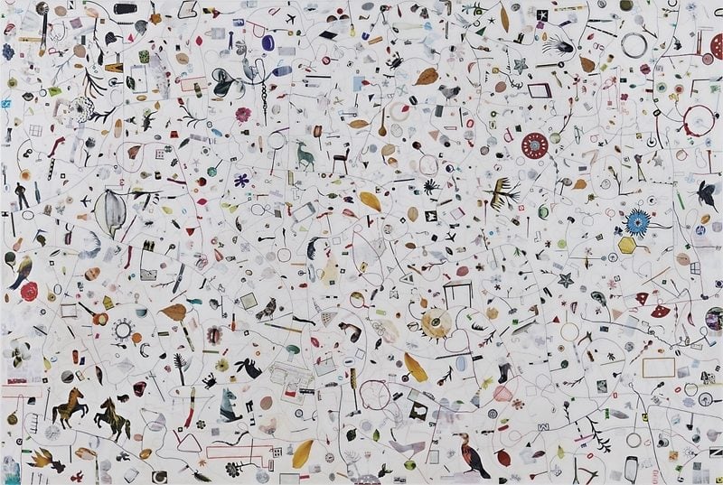 劉時棟│花園迷蹤I 複合媒材、畫布 130x194cm 2014 大未來林舍畫廊提供