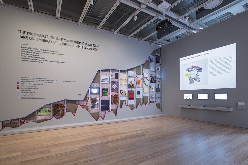 《占領美術館》展出一景。Whitney Biennial, March 17—June 11, 2017. Thirty artworks and interactive website. Whitney Museum of American Art, New York.