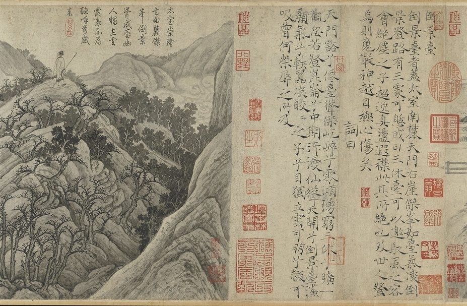 唐，盧鴻，《草堂十志圖卷》。（國立故宮博物院提供）