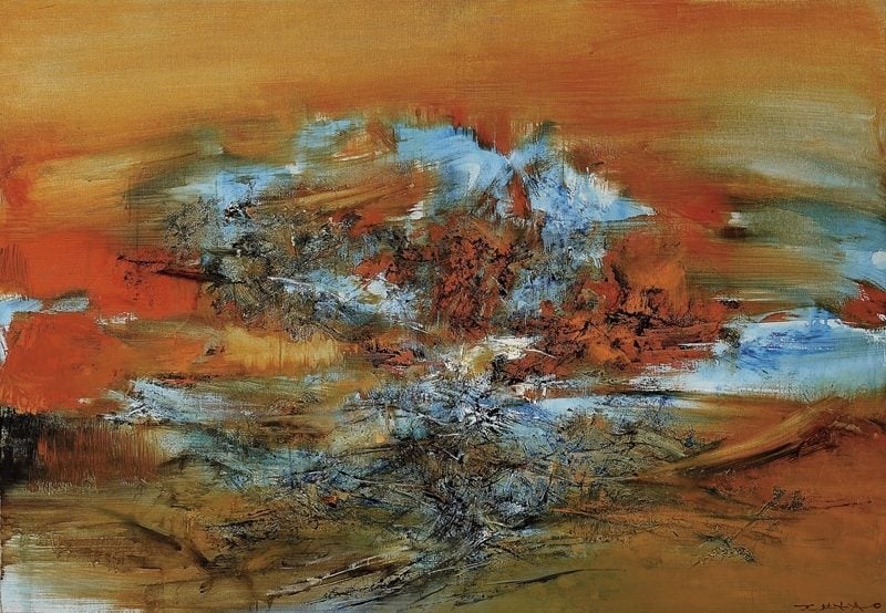 趙無極於1968年完成的《10.1.68》於香港蘇富比春拍,以6898萬港元成交。 (本刊資料室)