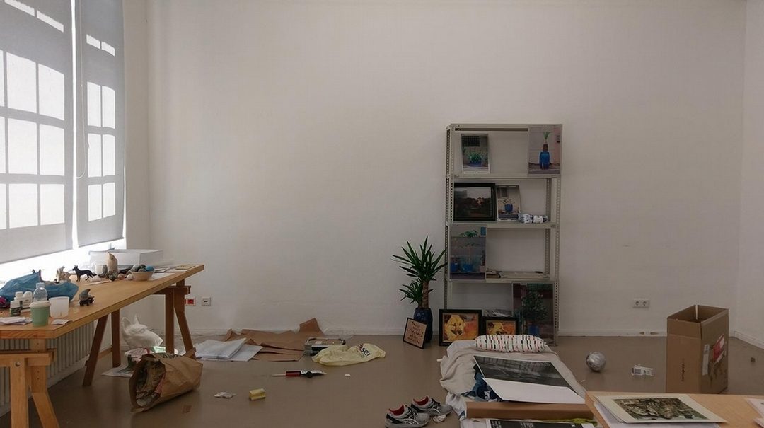 離開貝塔寧藝術村（Künstlerhaus Bethanien）工作室前夕。 （吳權倫提供）