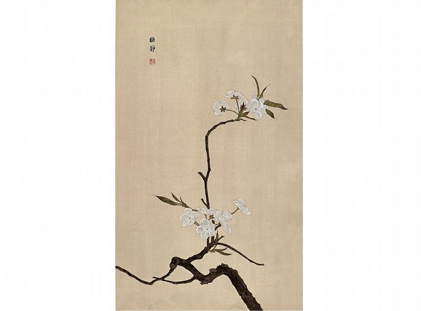顧靜2016年作〈春已半〉，絹本設色，49×29公分。資料提供／松蔭藝術