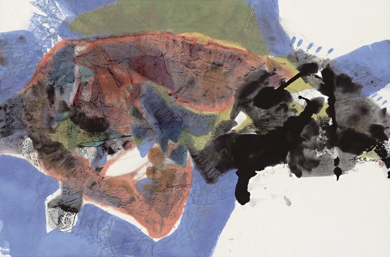李重重《化蝶》．水墨設色、紙本．59×90.4 cm．2014。圖／尊彩藝術中心