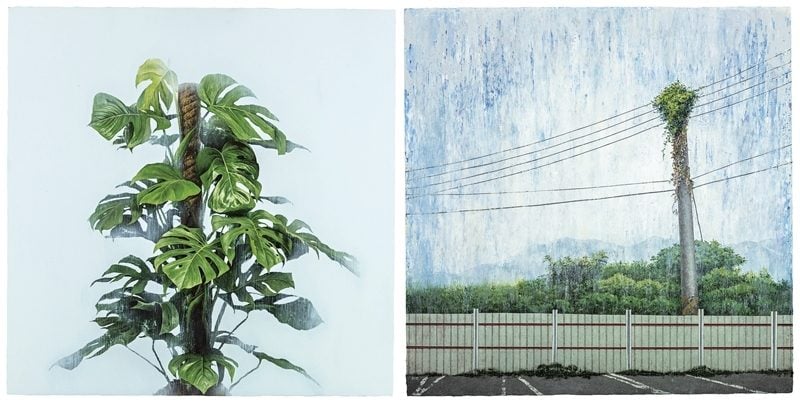 胡朝聰|成為一個地方-3 壓克力顏料、畫布板 100.5×100.5cm(2 pcs.) 2017 尊彩藝術中心提供